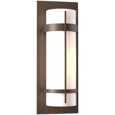 Hubbardton Forge Banded Coastal Outdoor Wall Sconce - Color: Bronze - Size: