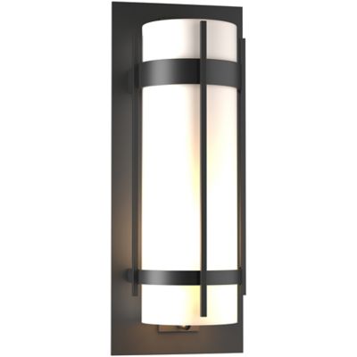 Hubbardton Forge Banded Coastal Outdoor Wall Sconce - Color: Black - Size: 