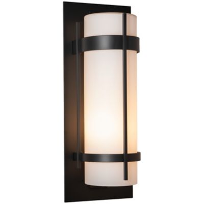 Hubbardton Forge Banded Coastal Outdoor Wall Sconce - Color: Black - Size: 