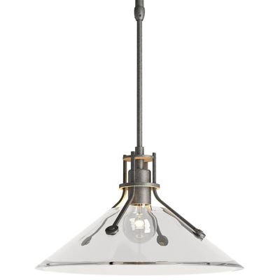 Hubbardton Forge Henry Outdoor Glass Pendant Light - Color: Clear - Size: 1