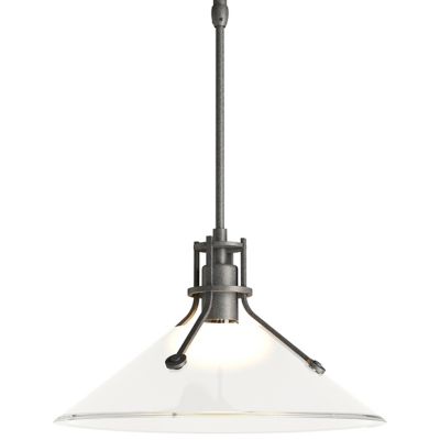 Hubbardton Forge Henry Outdoor Glass Pendant Light - Color: White - Size: 1