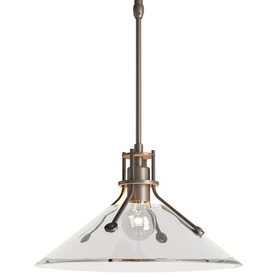 Hubbardton Forge Henry Outdoor Glass Pendant Light - Color: Clear - Size: 1