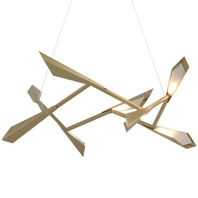 Hubbardton Forge Quill LED Chandelier - Color: Brass - 135003-1004