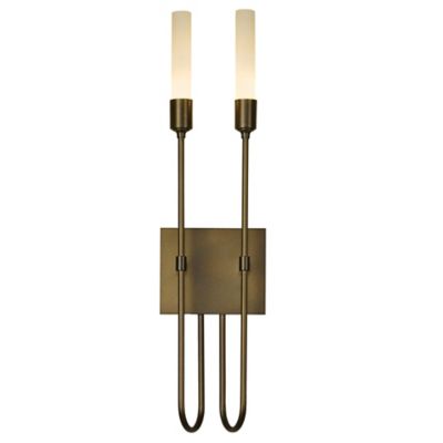 Hubbardton Forge Lisse 2-Light Wall Sconce - Color: Black - Size: 2 light -