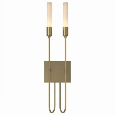 Hubbardton Forge Lisse 2-Light Wall Sconce - Color: Brass - Size: 2 light -