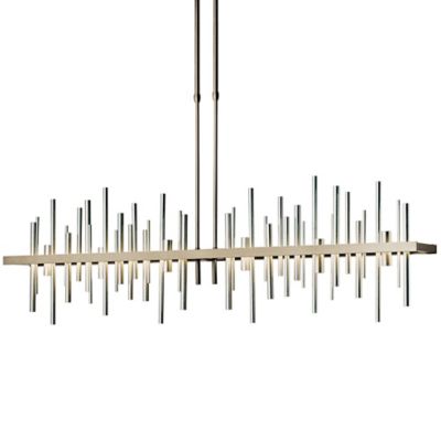 Hubbardton Forge Cityscape Large LED Linear Chandelier Light - Color: Antiq