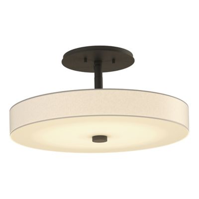 Hubbardton Forge Disq LED Semi-Flushmount Light - Color: Cream - Size: Smal