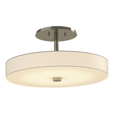 Hubbardton Forge Disq LED Semi-Flushmount Light - Color: Cream - Size: Smal