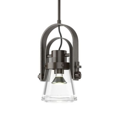 Hubbardton Forge Erlenmeyer Mini Pendant Light - Color: Clear - Size: 1 lig