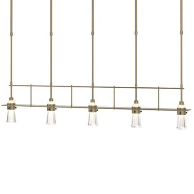 Hubbardton Forge Erlenmeyer Linear Chandelier - Color: Gold - Size: 5 light