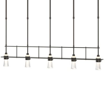 Hubbardton Forge Erlenmeyer Linear Chandelier - Color: Bronze - Size: 5 lig