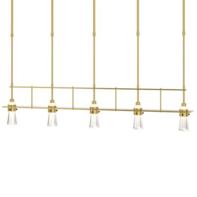 Hubbardton Forge Erlenmeyer Linear Chandelier - Color: Brass - Size: 5 ligh