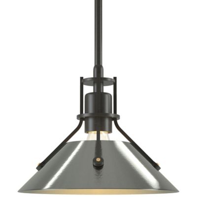 Hubbardton Forge Henry Metal Mini Pendant Light - Color: Silver - Size: 1 l