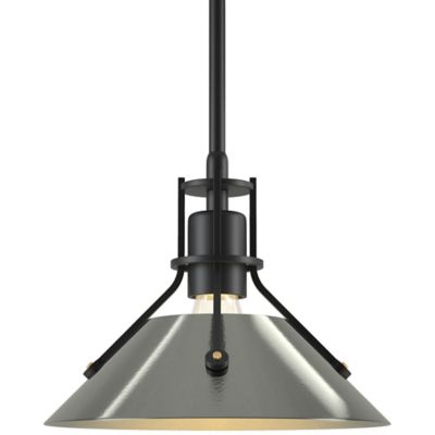 Hubbardton Forge Henry Metal Mini Pendant Light - Color: Silver - Size: 1 l