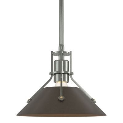 Hubbardton Forge Henry Metal Mini Pendant Light - Color: Bronze - Size: 1 l