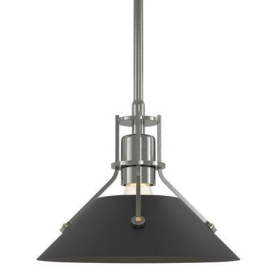 Hubbardton Forge Henry Metal Mini Pendant Light - Color: Black - Size: 1 li