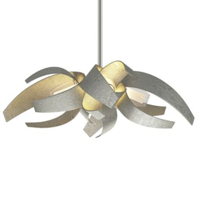 Hubbardton Forge Corona Small Pendant Light - Color: Silver - Size: 4 light