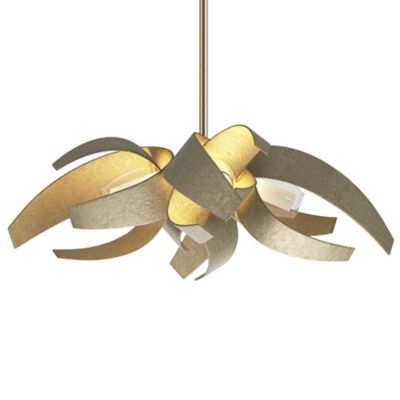 Hubbardton Forge Corona Small Pendant Light - Color: Gold - Size: 4 light -