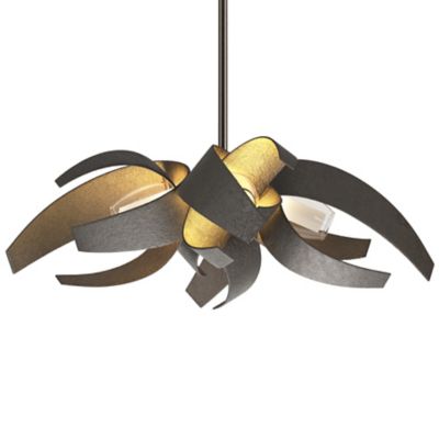 Hubbardton Forge Corona Small Pendant Light - Color: Bronze - Size: 4 light