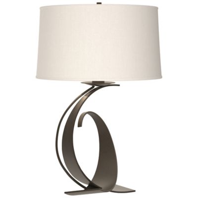 Fullered Impressions Table Lamp - Color: Grey - Size: Medium - Hubbardton Forge 272678-1010