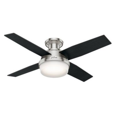 Hunter Fans Dempsey Low Profile Ceiling Fan with LED Light - Color: Grey - 