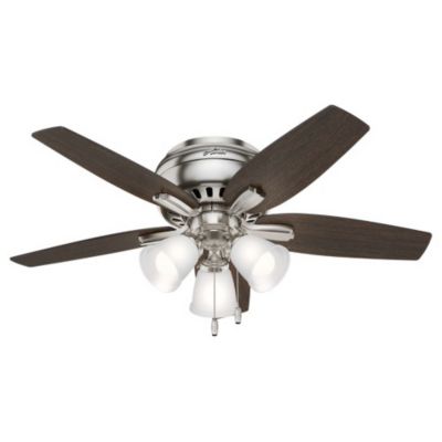 Hunter Fans Newsome Low Profile Ceiling Fan with Light - Color: Brown - 510