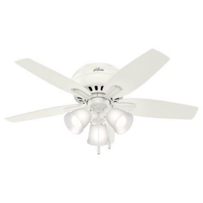 Hunter Fans Newsome Low Profile Ceiling Fan with Light - Color: White - 510