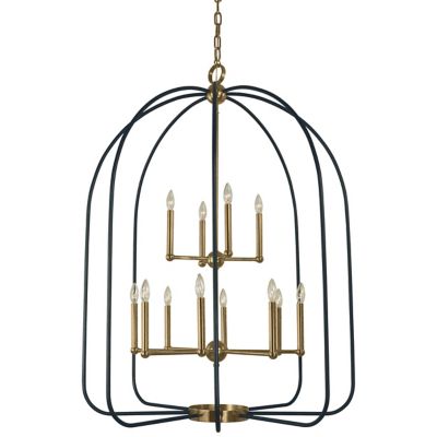 Framburg Lighting Boulevard 2-Tier Chandelier - Color: Gold - Size: 12 ligh