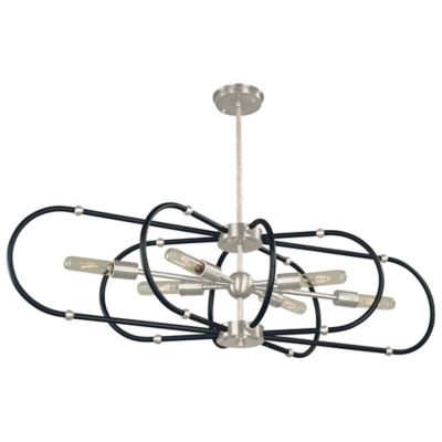 Framburg Lighting Pulsar Linear Chandelier - Color: Silver - Size: 6 light 