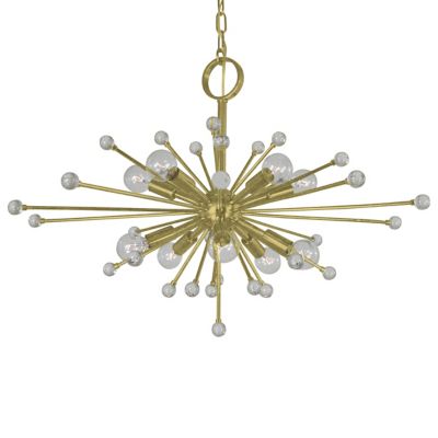 Framburg Lighting Supernova 10-Light Chandelier - Color: Gold - Size: Wide 