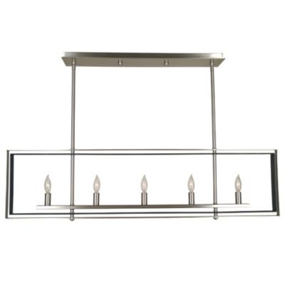 Framburg Lighting Symmetry Linear Chandelier - Color: Silver - Size: 5 ligh