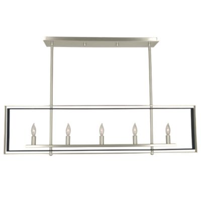 Framburg Lighting Symmetry Linear Chandelier - Color: Silver - Size: 5 ligh