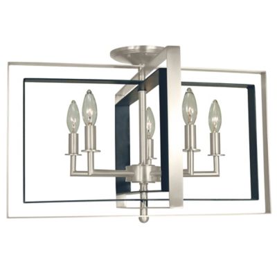 Framburg Lighting Symmetry Semi-Flushmount Light - Color: Silver - Size: 5 