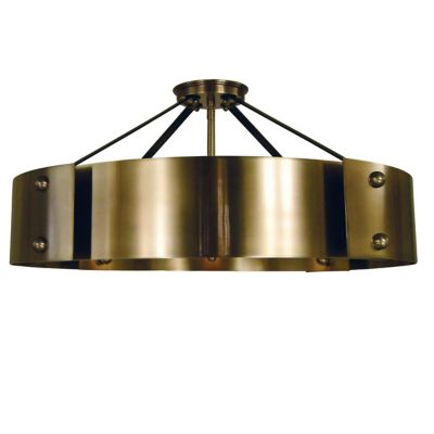 Framburg Lighting Lasalle Semi-Flushmount Light - Color: Brass - Size: Larg