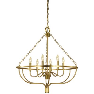 West Town Chandelier - Color: Brass - Size: 6 light - Framburg Lighting F-5680 BR