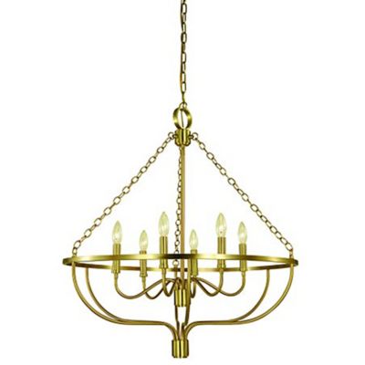 West Town Chandelier - Color: Brass - Size: 6 light - Framburg Lighting F-5686 BR