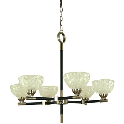 Stonebridge Chandelier - Color: Black - Size: 6 light - Framburg Lighting F-5696 PN/MBLACK