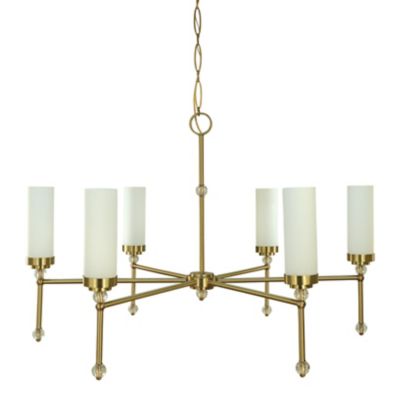 Emily Chandelier - Color: Brass - Size: 6 light - Framburg Lighting F-5880 BR