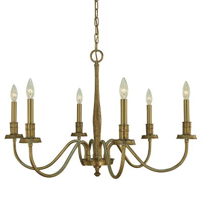 Matera Chandelier - Color: Brass - Size: 6 light - Framburg Lighting F-5786 BR