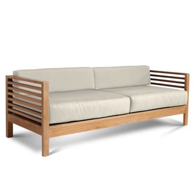 HiTeak Furniture Summer Outdoor Sofa - Color: Cream - HLB1128C-CAN