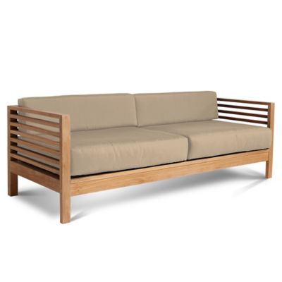 HiTeak Furniture Summer Outdoor Sofa - Color: Beige - HLB1128C-CF