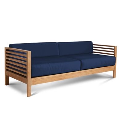 HiTeak Furniture Summer Outdoor Sofa - Color: Blue - HLB1128C-N