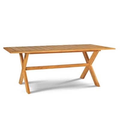 HiTeak Furniture Oakville Rectangular Outdoor Teak Dining Table - Color: Brown - HLT2316