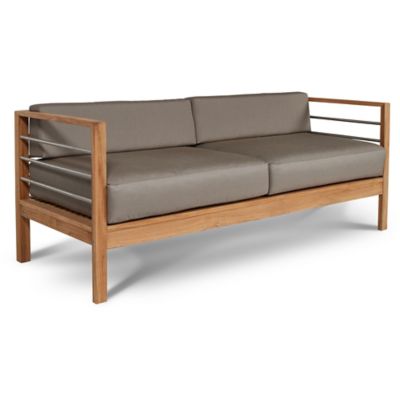 HiTeak Furniture SoHo Teak Outdoor Sofa - Color: Grey - HLB1959C-CC