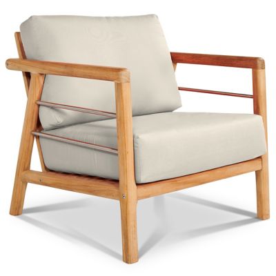 HiTeak Furniture Aalto Outdoor Club Chair - Color: Cream - HLAC2342C-CAN