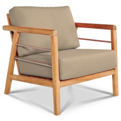 HiTeak Furniture Aalto Outdoor Club Chair - Color: Beige - HLAC2342C-CF