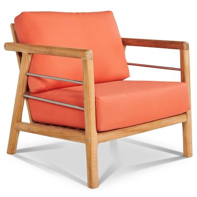 HiTeak Furniture Aalto Outdoor Club Chair - Color: Orange - HLAC2342C-M