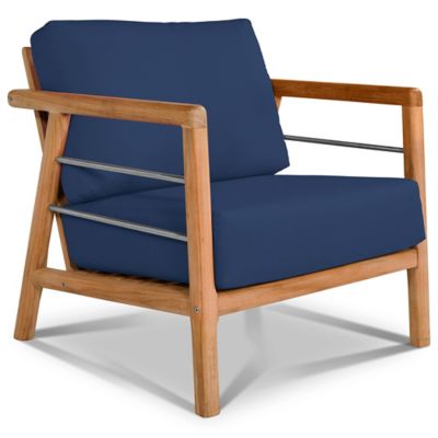 HiTeak Furniture Aalto Outdoor Club Chair - Color: Blue - HLAC2342C-N