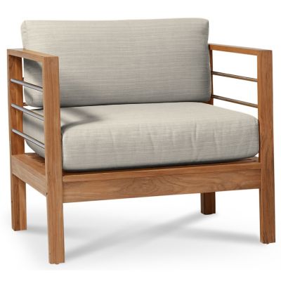 HIT2223766 HiTeak Furniture SoHo Teak Outdoor Club Chair - Co sku HIT2223766