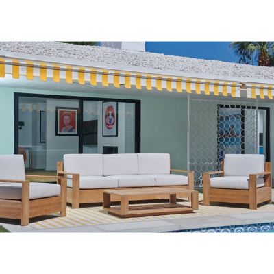 HIT2224515 HiTeak Furniture Qube 4-Piece Teak Deep Seating Ou sku HIT2224515